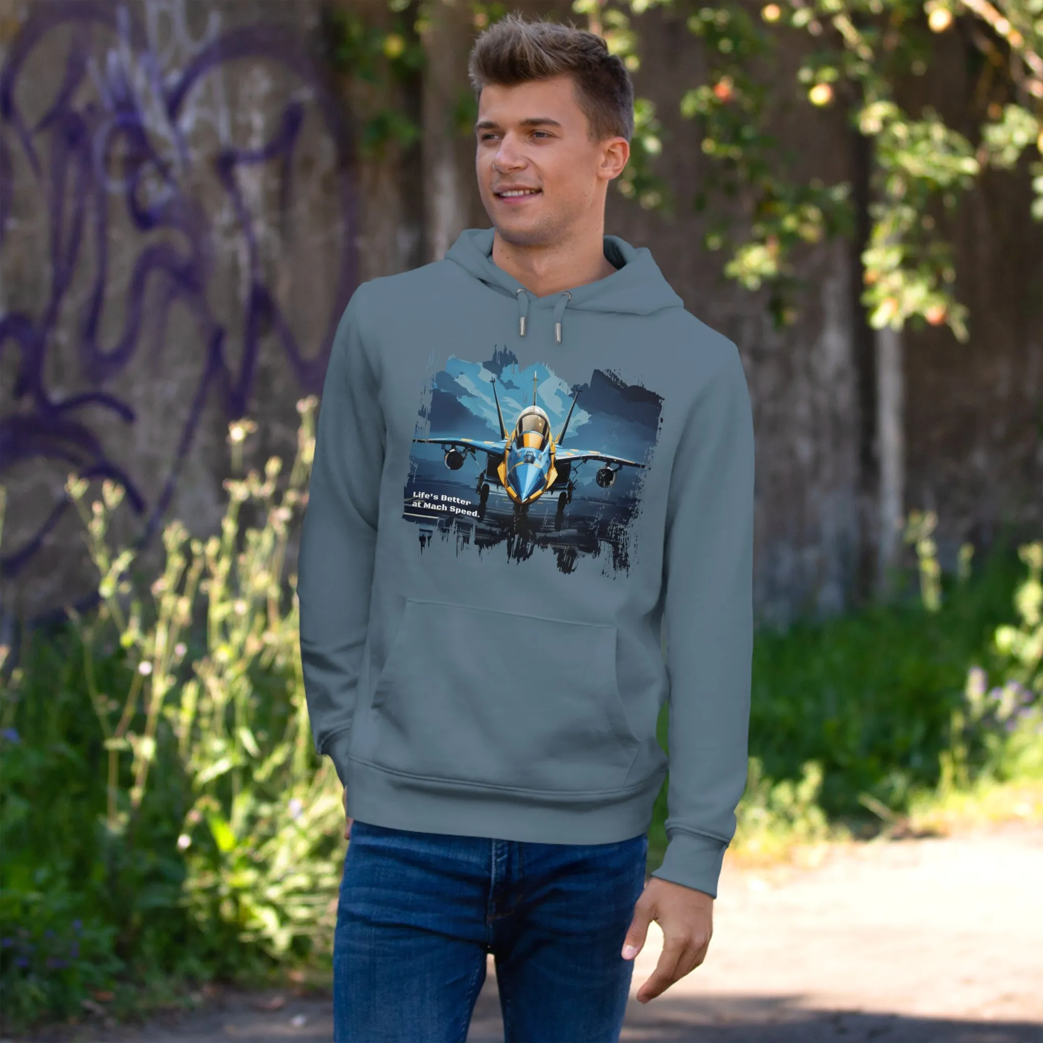 King Hooded Sweatshirt - Jet Plane Runway