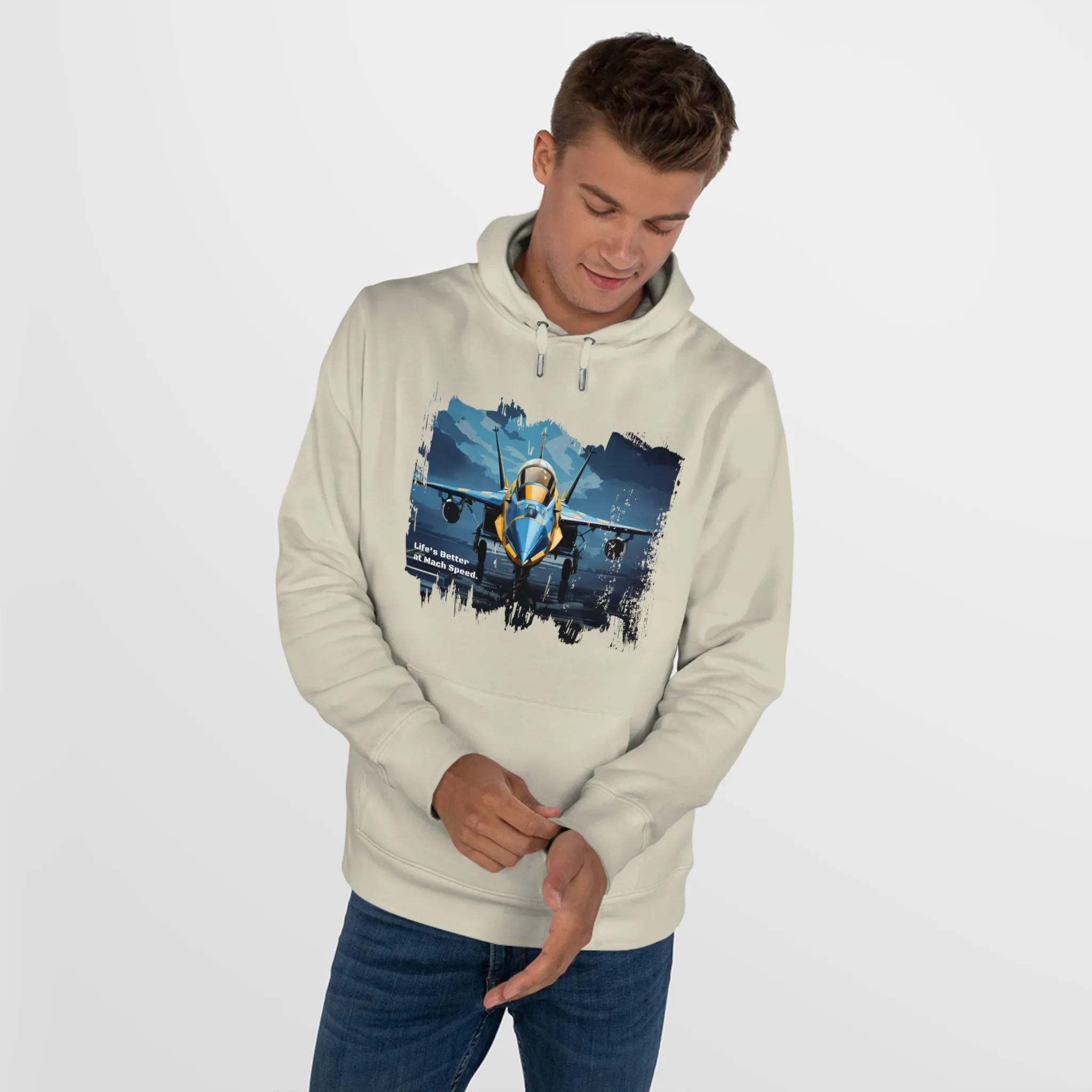 King Hooded Sweatshirt - Jet Plane Runway