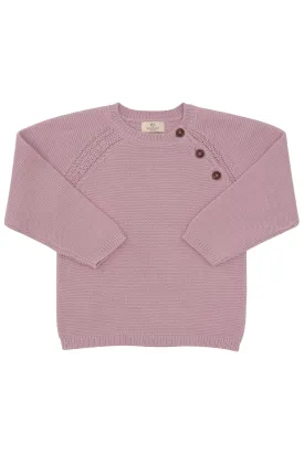 KNITTED PLAIN PULLOVER - LAVENDER