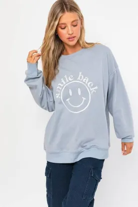 Le lis Smile Back Embroidered Sweatshirt