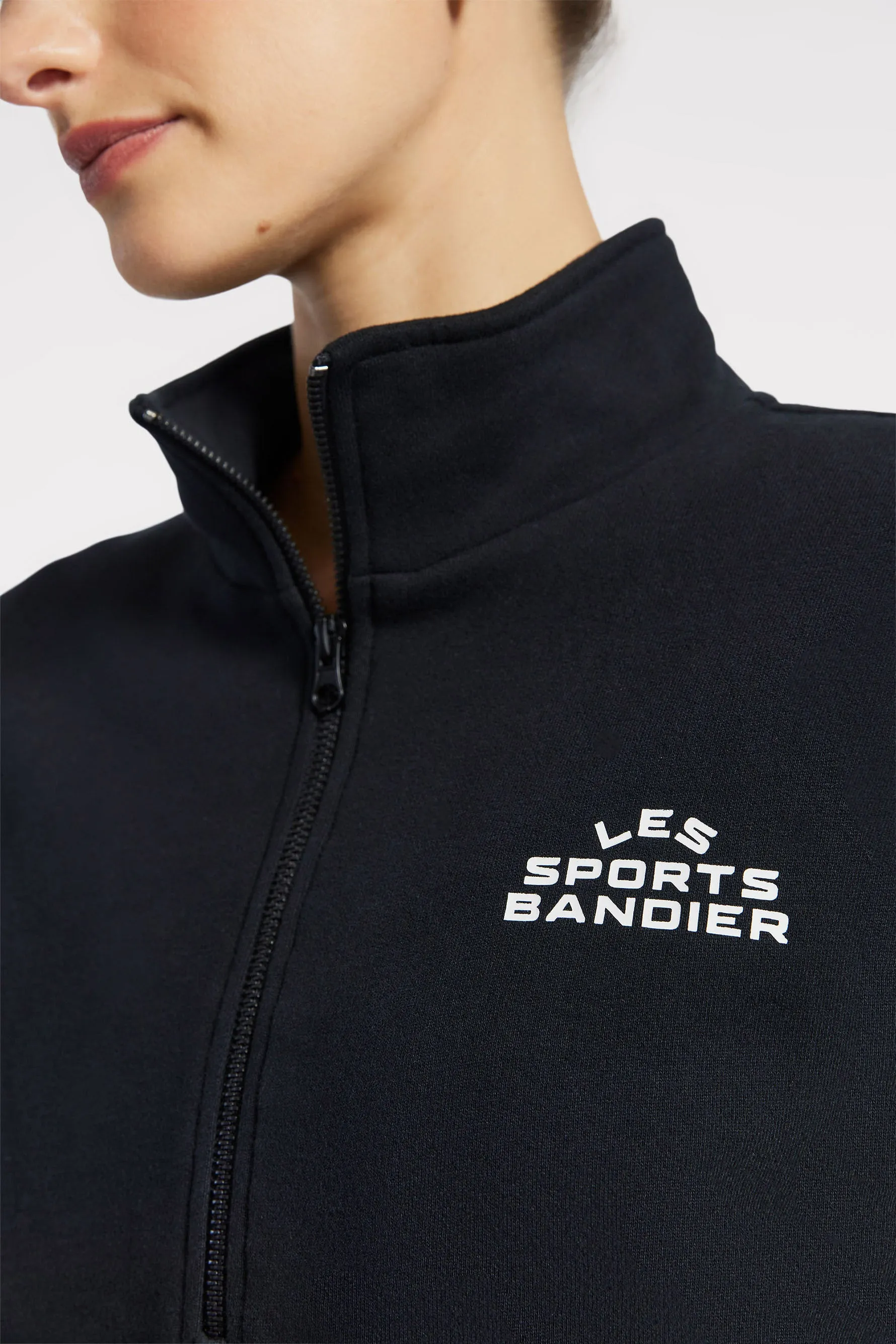 Les Sports Bandier 1/2 Zip Sweatshirt - Black/white