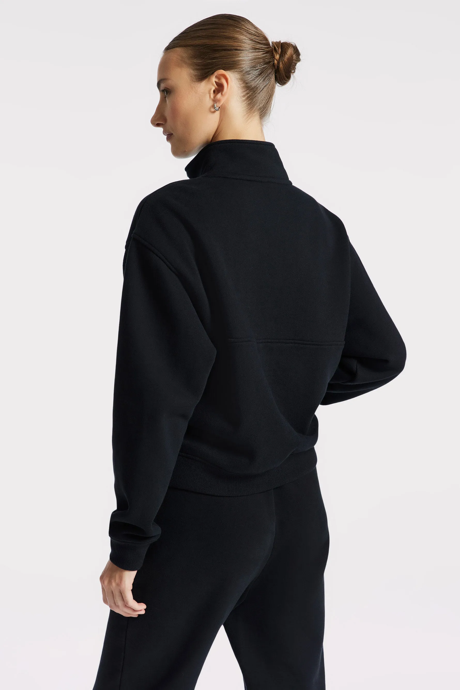 Les Sports Bandier 1/2 Zip Sweatshirt - Black/white