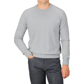 Light Grey Wool Cashmere College Sweater