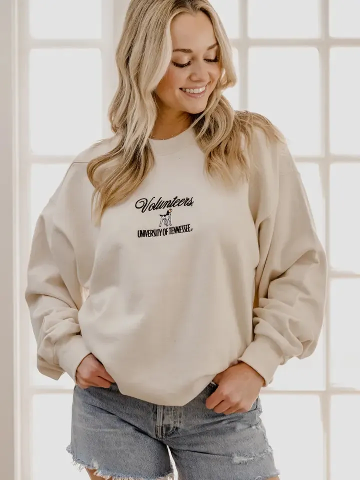 LivyLu TN Vols Embroidered Script Sweatshirt