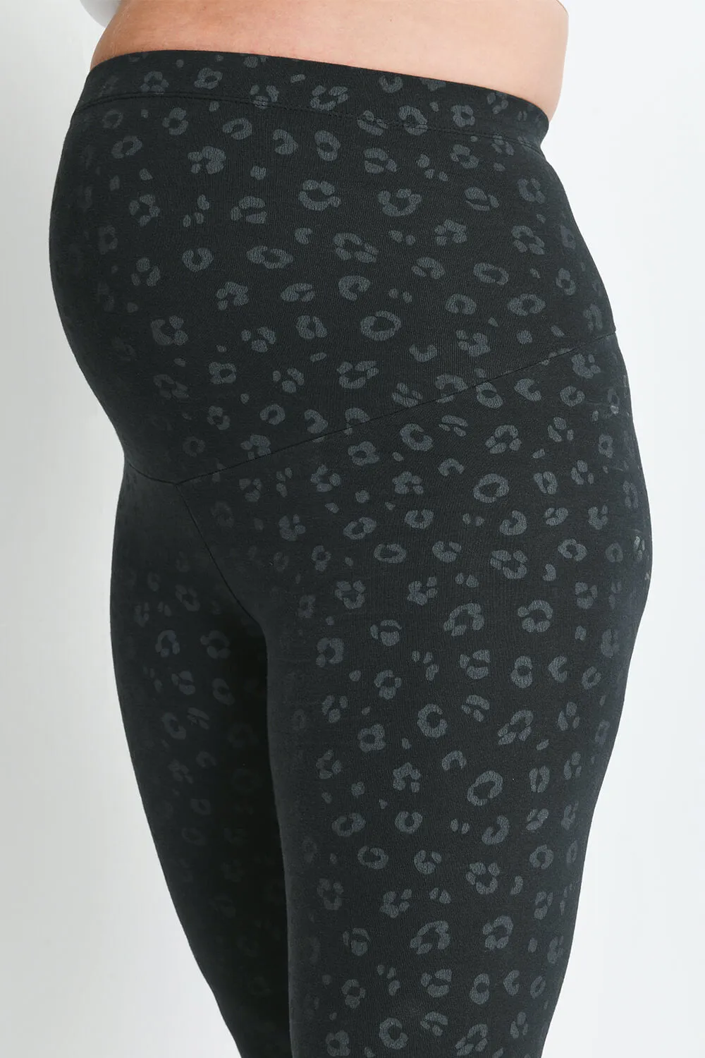 Maternity Everyday Leggings - Black Animal Print