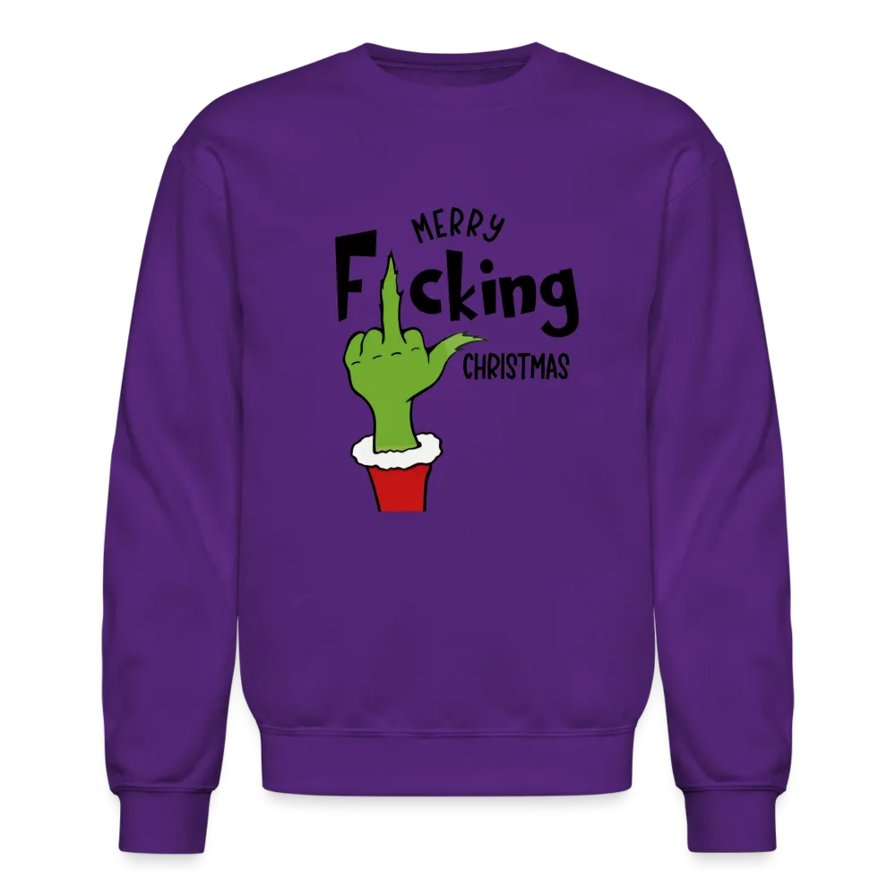 Merry F*cking Christmas Grumpy Middle Finger Sweatshirt