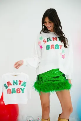 MINI KIDS SANTA BABY WHITE PULLOVER