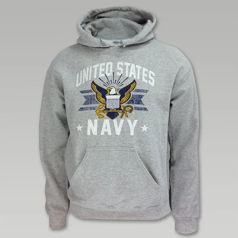 Navy Vintage Basic Hood (Grey)