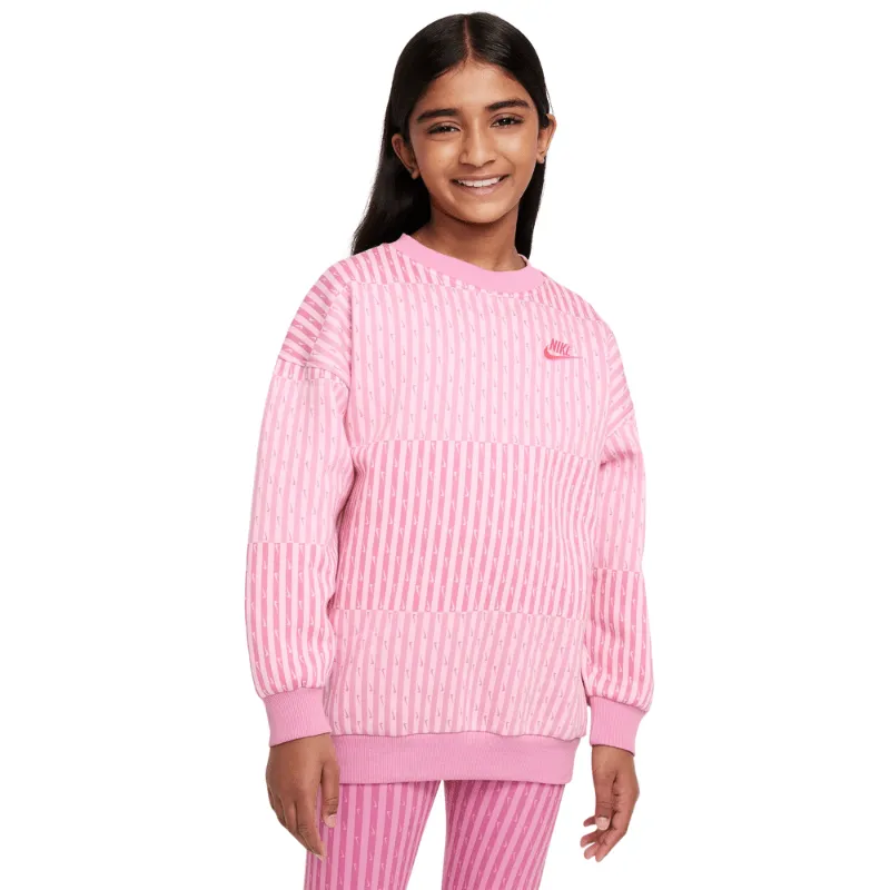 Nike Sportswear Club Fleece Oversized Sweatshirt - Big Kid's (Girls)