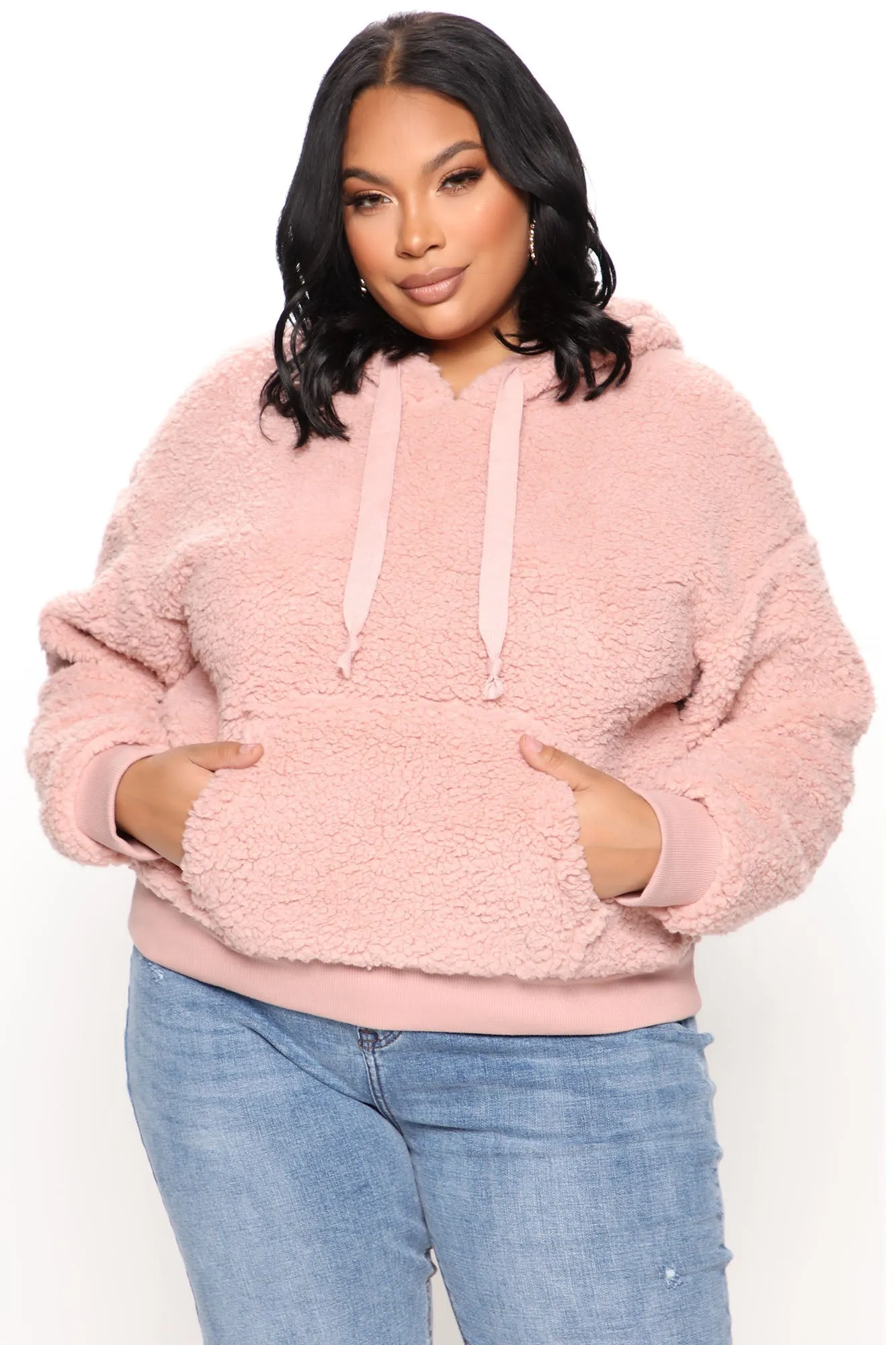 Oh So Cozy Sherpa Pullover - Mauve