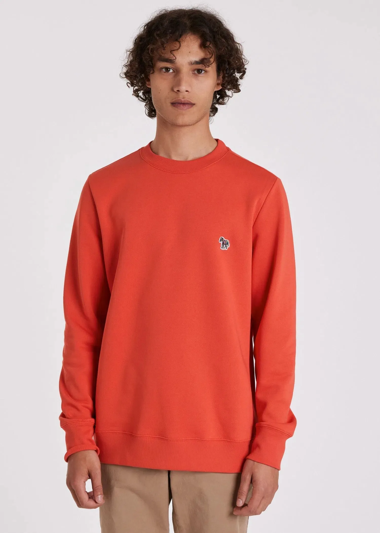 PAUL SMITH Sweatshirt Reg Fit Zebra Logo - Orange