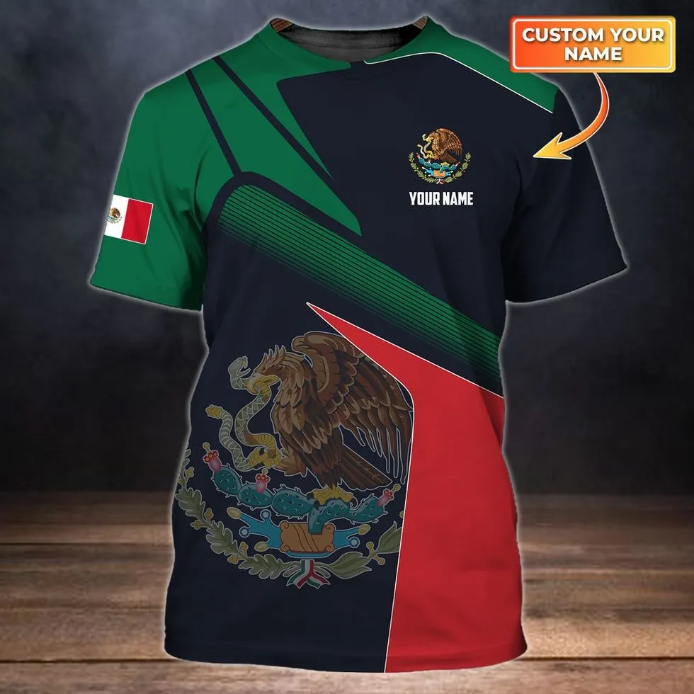 Personalized 3D Full Printed Mexico T Shirt, Mexican Shirt For Man, Womens Mexico Shirt