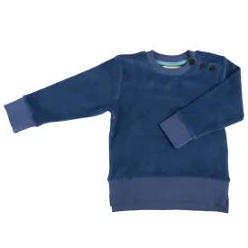 Pigeon Organics - Velour sweatshirt, night blue