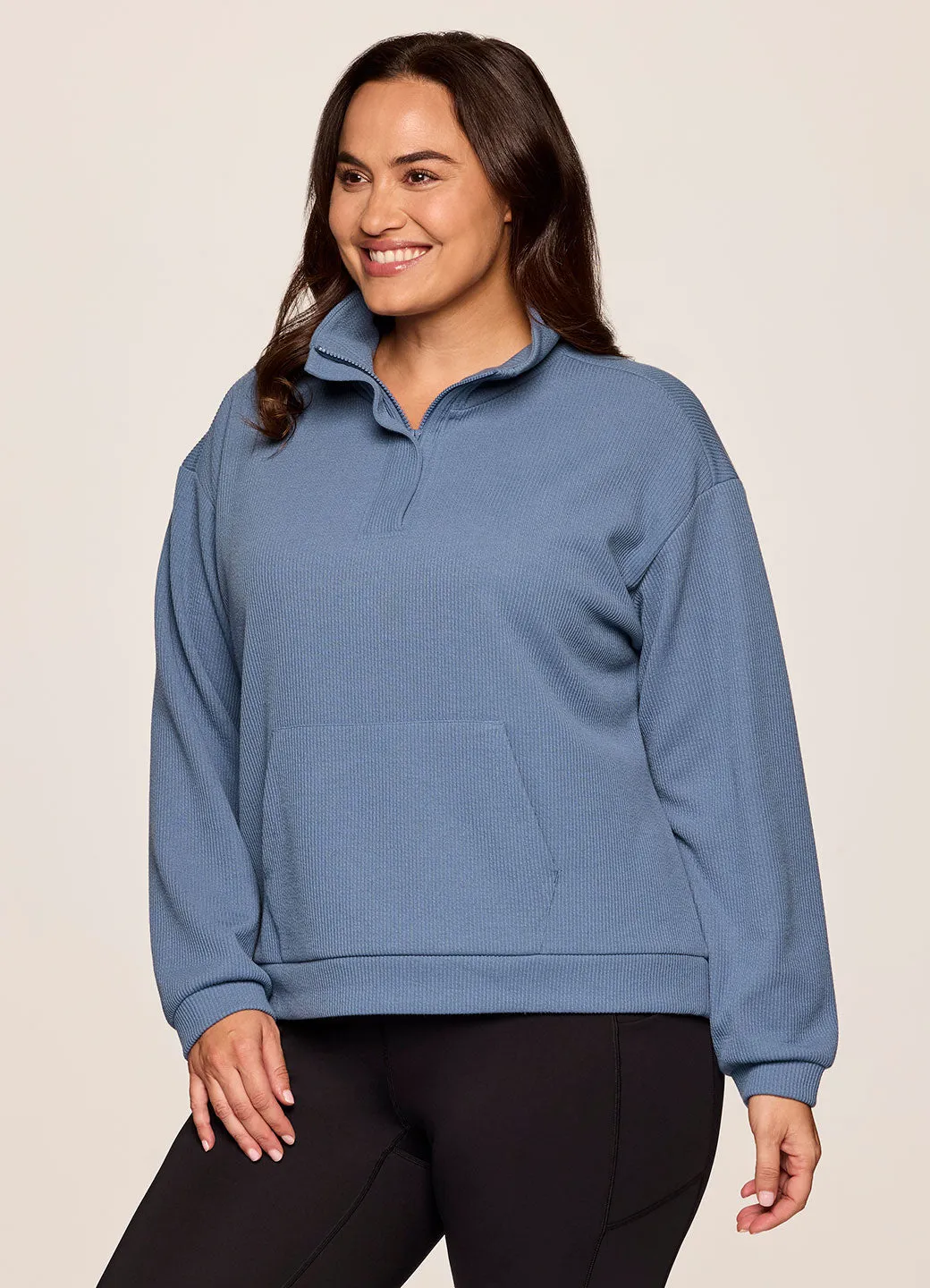 Plus Harbor Ribbed 1/4 Zip