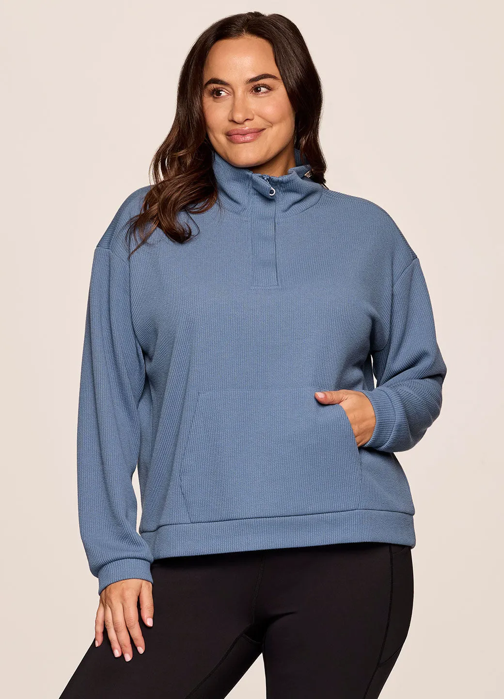 Plus Harbor Ribbed 1/4 Zip