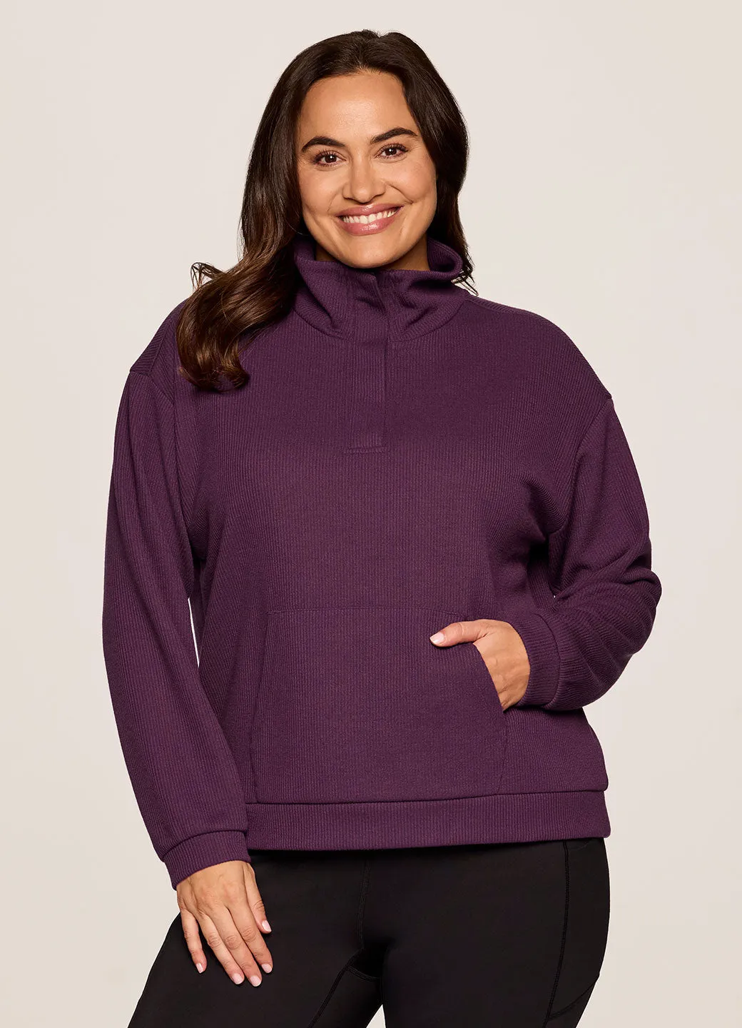 Plus Harbor Ribbed 1/4 Zip