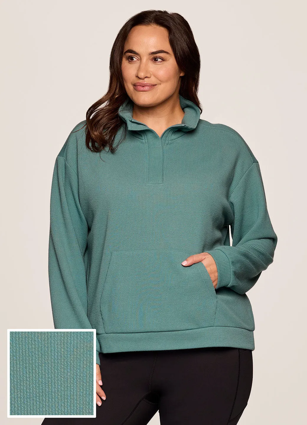 Plus Harbor Ribbed 1/4 Zip