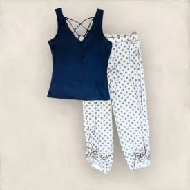 Polka dot split pants