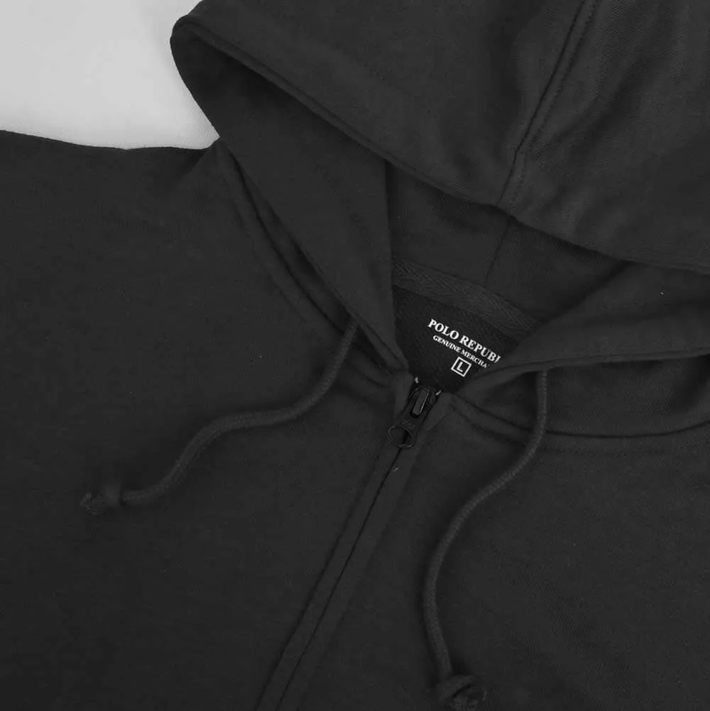 Polo Republica Men's Triple Pony Embroidered Terry Zipper Hoodie