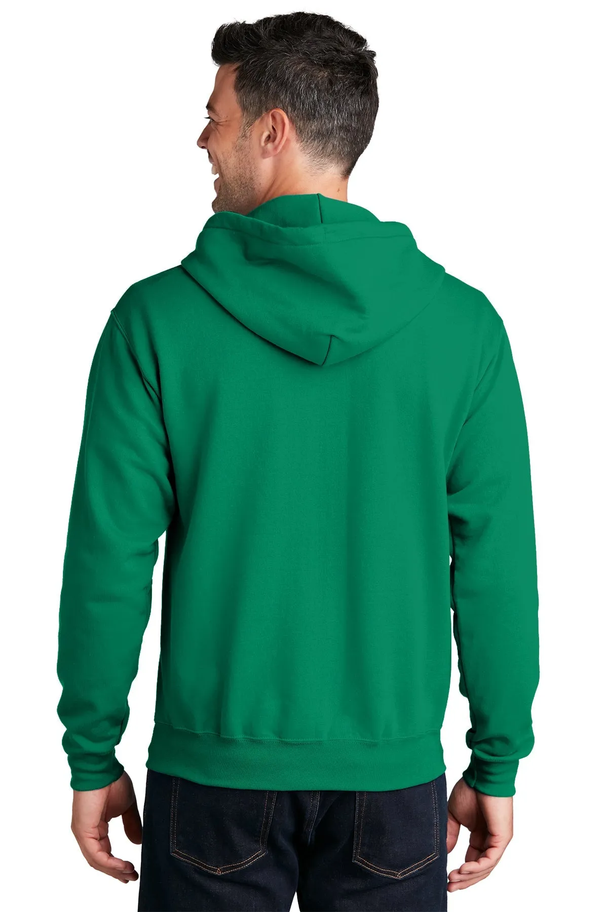 Port & Company Core Fleece Branded Zip Hoodies, Kelly