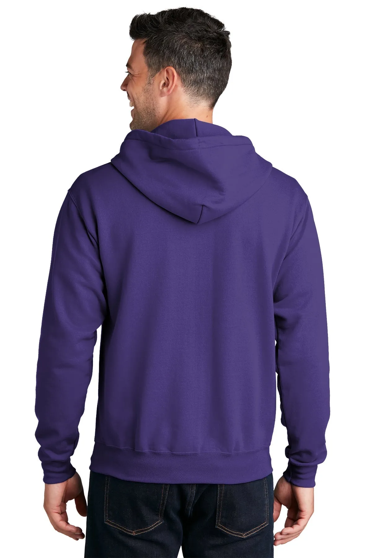 Port & Company Core Fleece Customized Zip Hoodies, Purple