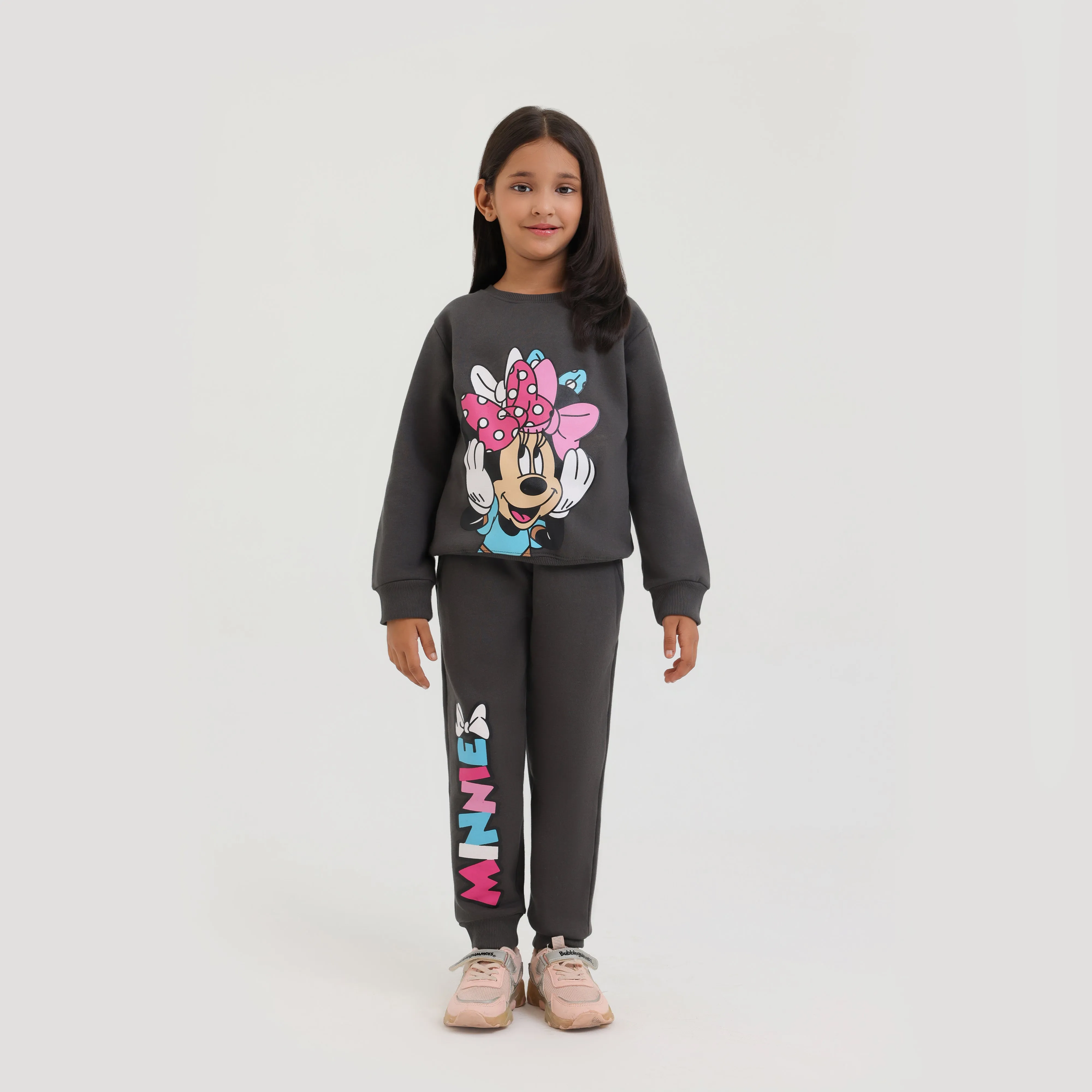 Premium Quality Soft Cotton "Mickey Mouse" Printed Fleece Suit For Girls