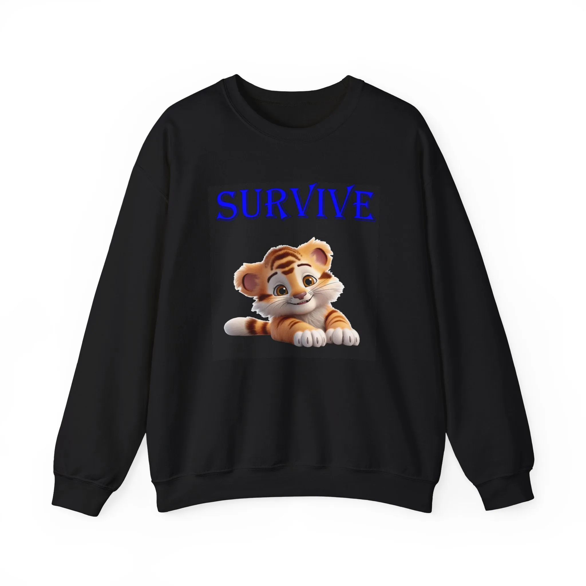 Princess Grace  Survive Tiger Unisex Heavy Blend™ Crewneck Sweatshirt