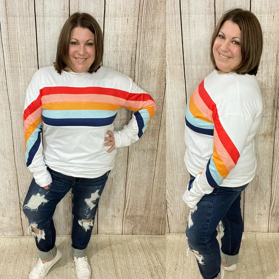 Rainbow Knit Pullover