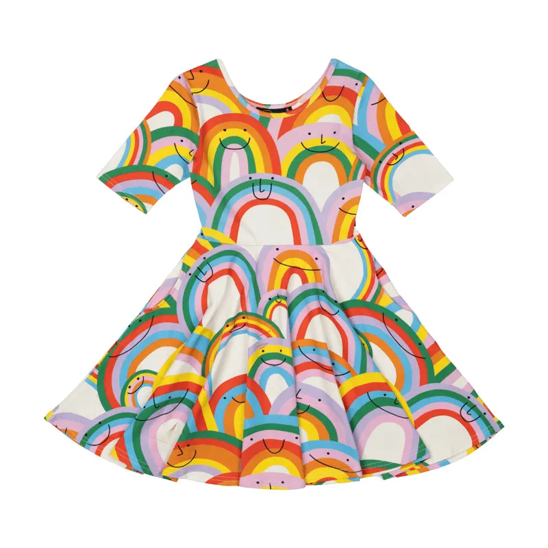 Rock Your Kid Happy Rainbows Dress