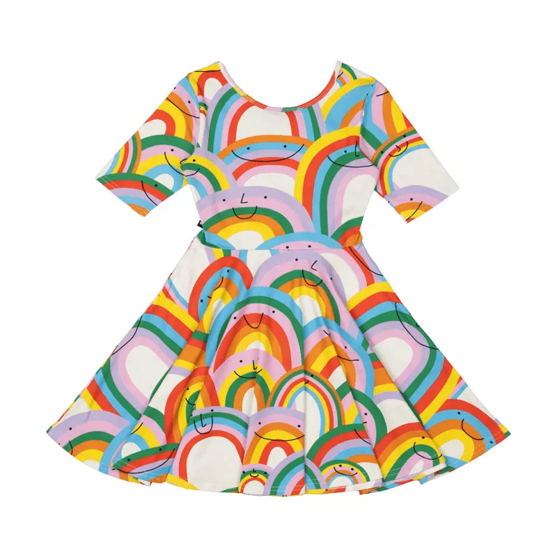 Rock Your Kid Happy Rainbows Dress