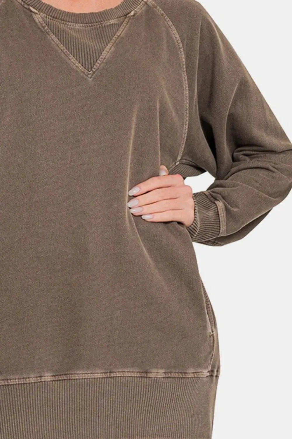 Round Neck Long Sleeve Sweatshirt