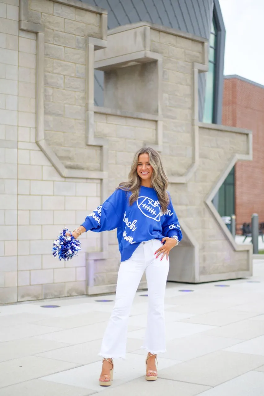 Terry Touch Down & Football Embroid Sweatshirt