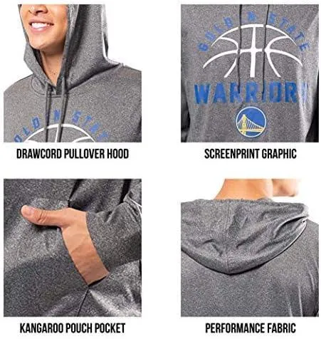 Ultra Game NBA Official Men’s Super Soft Lightweight Pullover Hoodie Sweatshirt - Unisex, Brooklyn Nets, Heather Charcoal|Brooklyn Nets