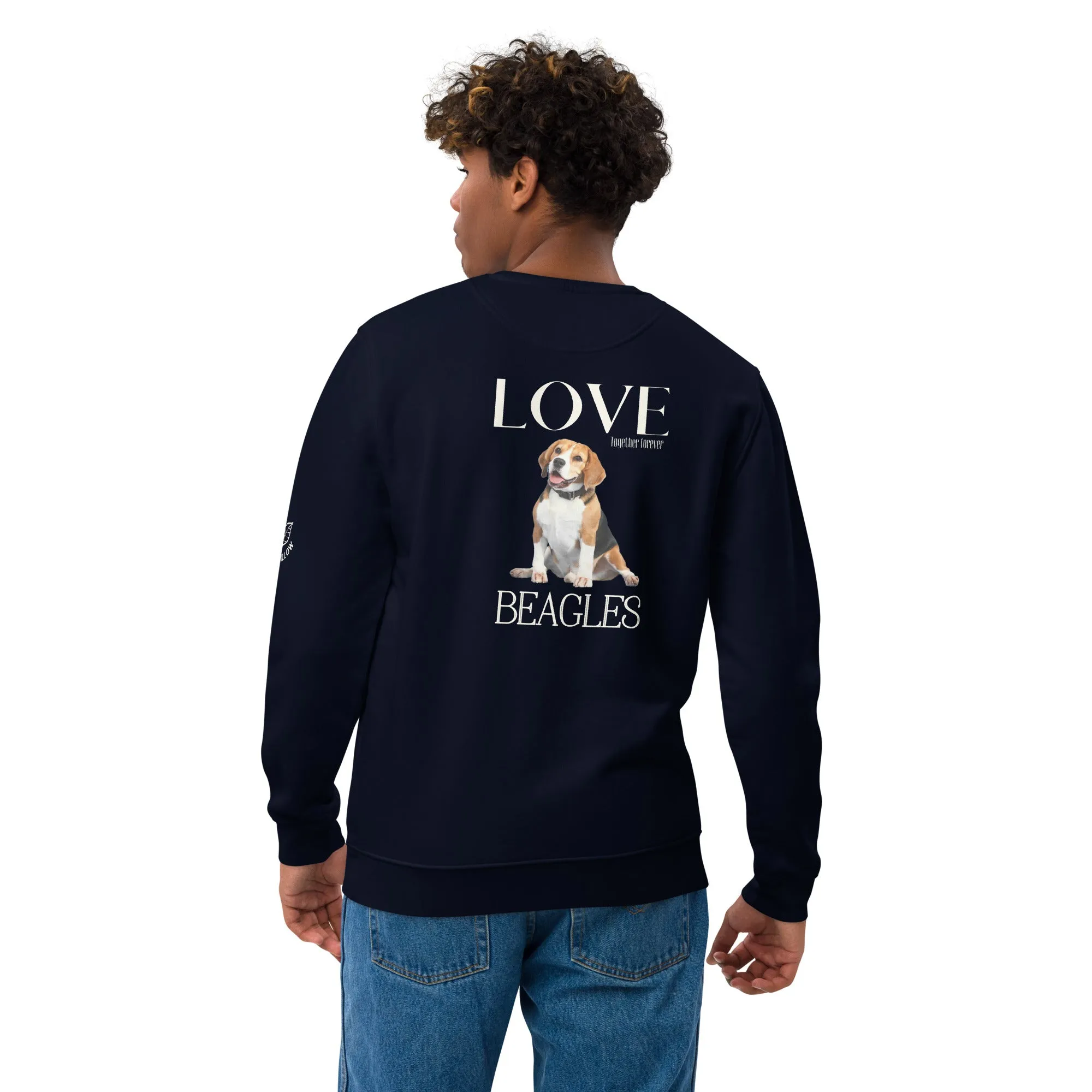 Unisex eco sweatshirt, Love Beagles