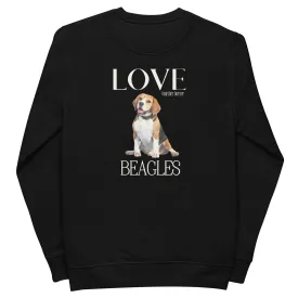 Unisex eco sweatshirt, Love Beagles