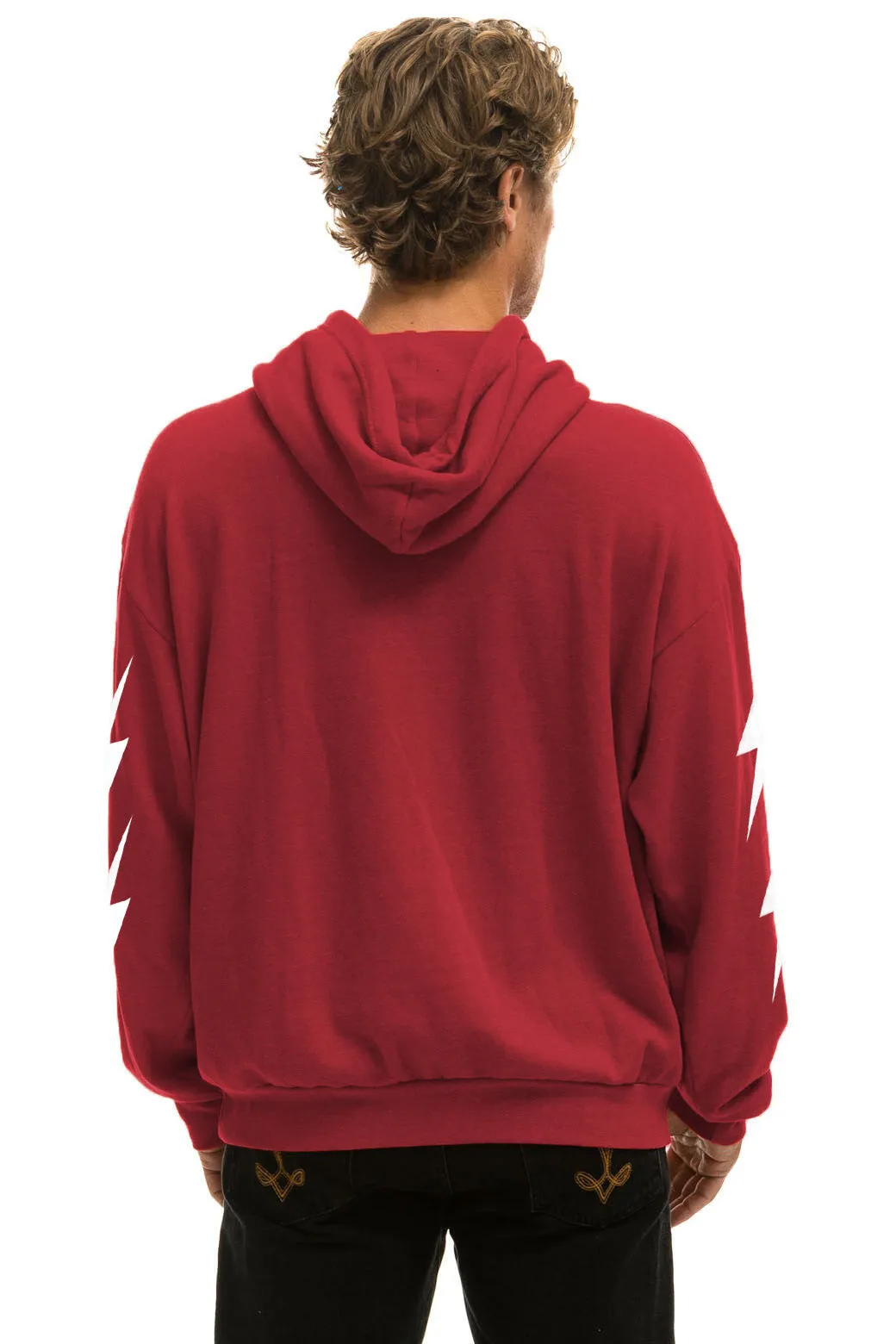 UNIVERSITY OF OKLAHOMA BOLT 4 PULLOVER HOODIE RELAXED - CRIMSON