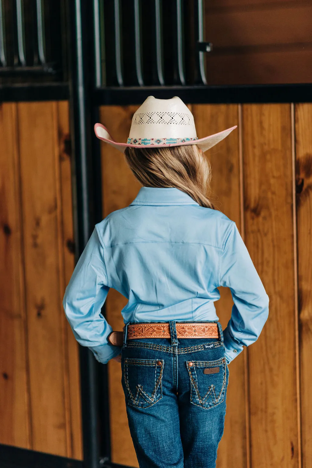 *YOUTH* RODEO BLUE PERFORMANCE RODEO SHIRT